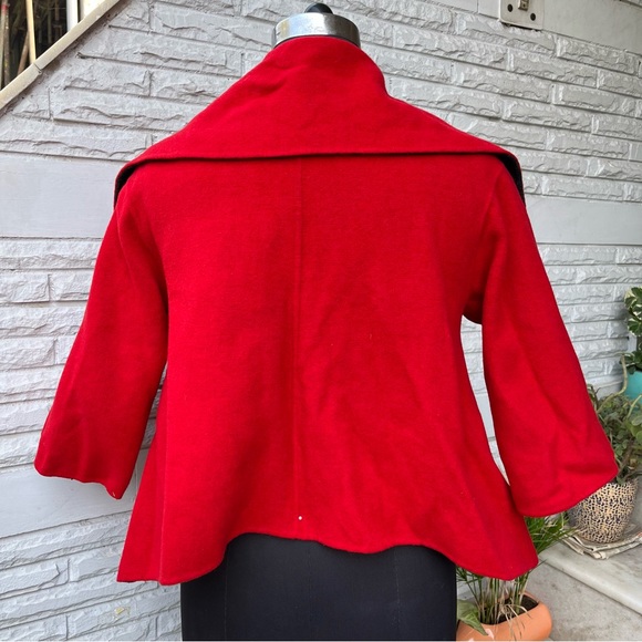 Grey and Red Reversible Overcoat - Picture 2 of 6